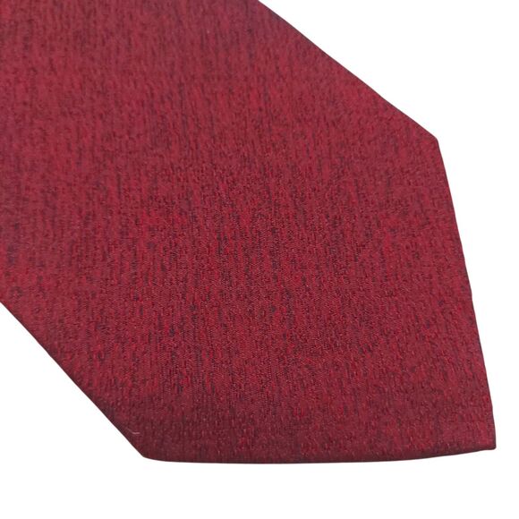 Balenciaga Paris Tie Mens Burgundy 100% Silk Narrow Luxury Designer Office Work - Picture 6 of 11